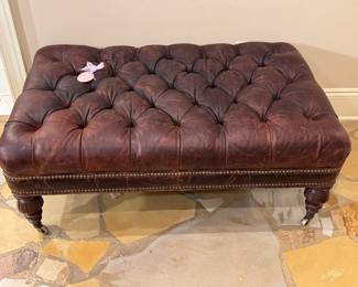 Leather Ottoman