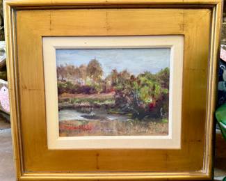 Painting by Barbara Marks.  15.75 X 17.75