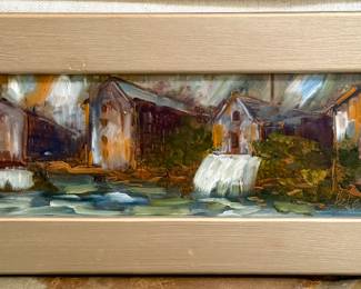 Painting by Helena Meek. 34.5 X 11.5