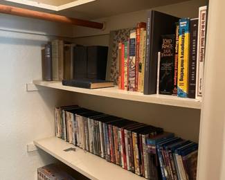 Books, DVDs, and VHS sets