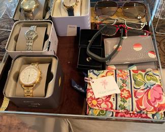 New Fossil watches, designer glasses