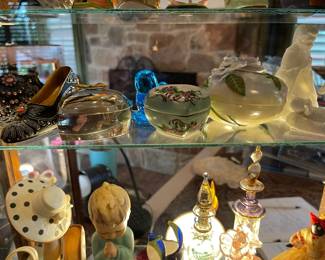 Ceramic and metal trinket boxes