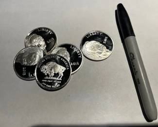 We have several one troy ounce .999 silver rounds.