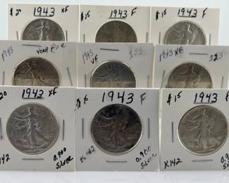 Walking Liberty silver dollars, 90% silver