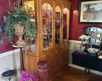 Curio cabinet  & Plant stands