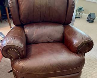 Leather reclining, and rocking chair available for pre-sell