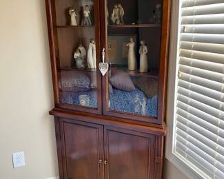 Vintage Corner Display/Storage Caninet w Glass Doors Available for Pre