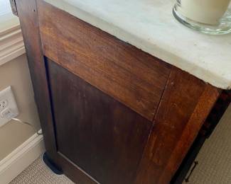 Antique chest of drawers with marble top available for pre-sell