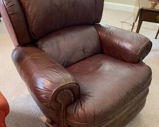 Leather, rocking, and reclining chair available for pre-sell