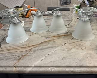 (2) new vanity lights.