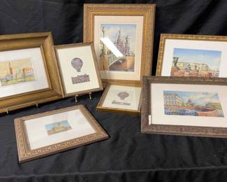 Watercolor Prints Of Various Locations 