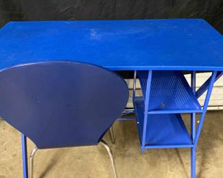 Cobalt Blue Kids Desk With Chair