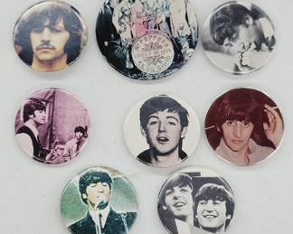 The Beatles Buttons Lot of 8