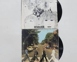 Beatles Revolver & Abbey Road Vinyl LP Albums