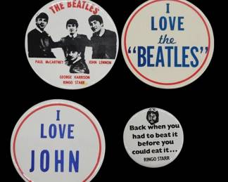 The Beatles Button Lot of 4