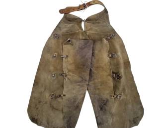 Real Leather Vintage Cowboy Riding Chaps