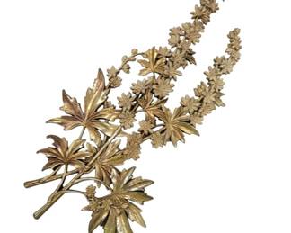 Gold Wooden Leaf Wall Decore Over 3ft Long