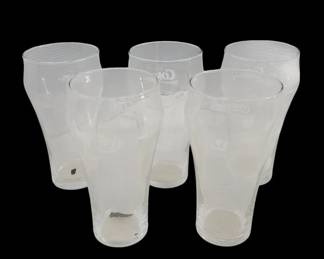 Vintage Coca Cola Tumbler Glasses Set of 5