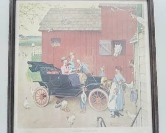 Norman Rockwell Ford Model T Framed Print