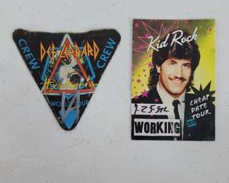 Def Leppard & Kid Rock Concert Crew Passes