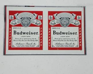 Budweiser Beer Can un-rolled