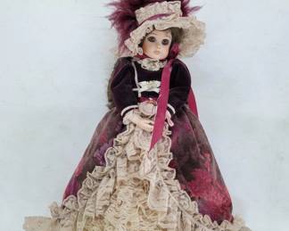 Ceramic Tallina Doll W/Stand
