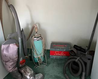 Kirby Sentria + accessories and Air-Way Sanitizor Canister Vacuums