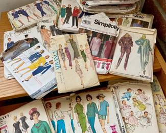 Multiple Boxes of Sewing Patterns