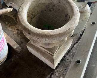 Tall Cement Urn