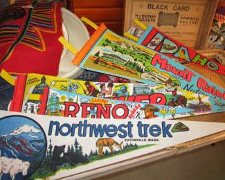 Loads of vintage pennants