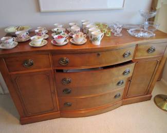 Beautiful sideboard and teacup selection