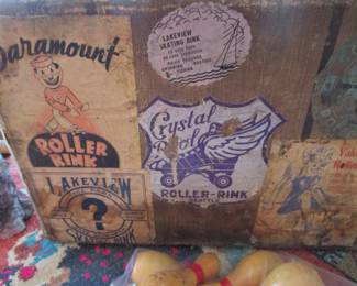 Vintage skater bag with old Seattle stickers