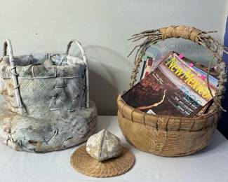 Natural Fiber Woven Baskets
