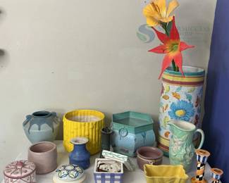 Hand-Painted Ceramic Vases & Pottery