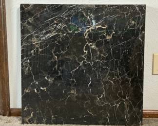 Large Black Marble Tile