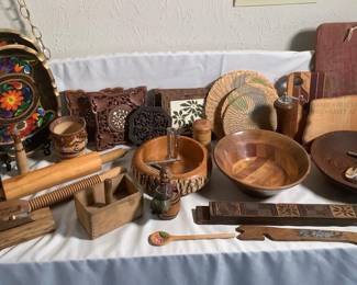 Vintage Wooden Kitchen and Decorative Items
