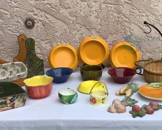 Multicolor Decorative Kitchenware and Tableware Set