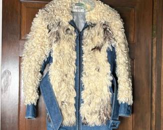 LAY Furs Sheepskin Fur & Denim Jacket