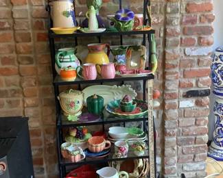 Collection of Decorative Ceramic Tableware, Approx. 30 Pieces, Fruit & Veggie Motifs