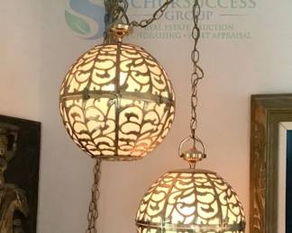 Vintage Art Deco Hanging Pendant Lights