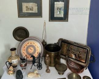 Grecian Decorative Metalware Set