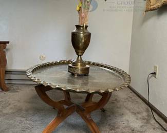 Brass Tray Top Coffee Table