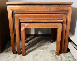 Ricardo Lynn & Co. Wooden Nesting Tables, Set of 3, Made in Taiwan