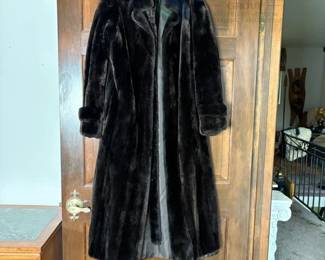 LAY Furs Dark Brown Fur Coat, Full-Length