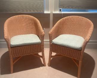 Pair of Pelecek wicker chairs