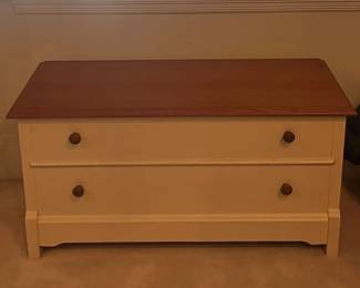 White cedar chest