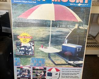 Hitch Mount Table & Umbrella for BBQ or Tailgating - New In Box