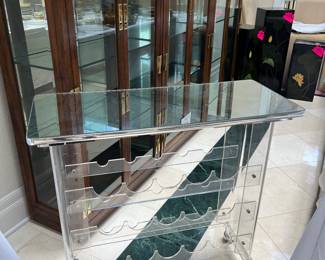Lucite bar/wine rack 
