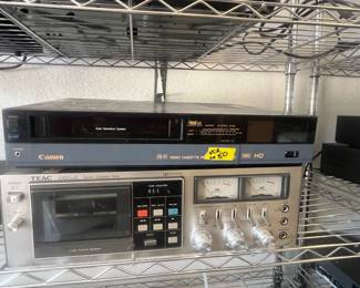 Cannon VCR Recorder; TAEC A500 Cassette Deck