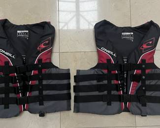 O'Neill USCG approved life vests, sizes XL and 2XL